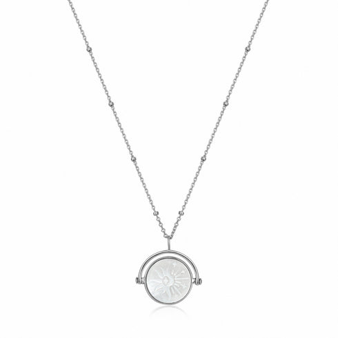 Sunbeam Emblem Silver Necklace